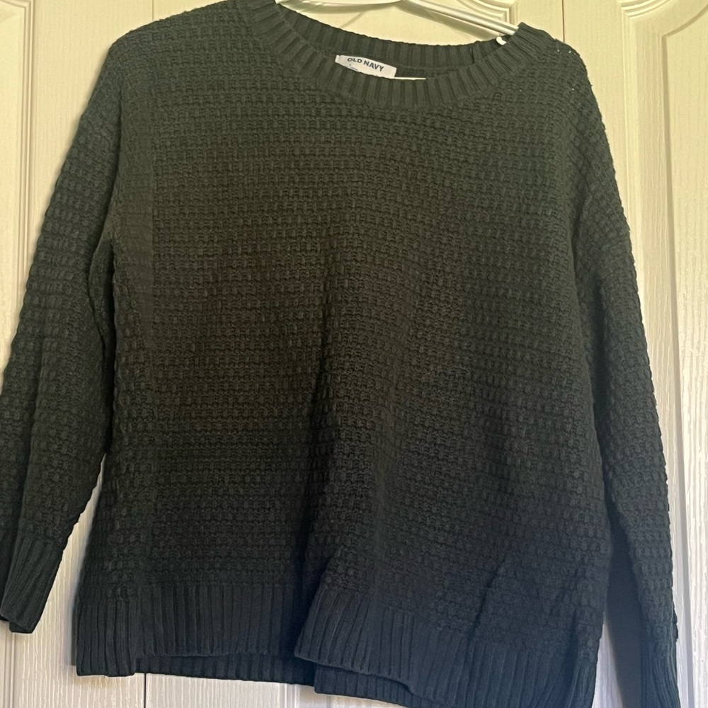 Old Navy Dark Green Crew Neck Sweater
